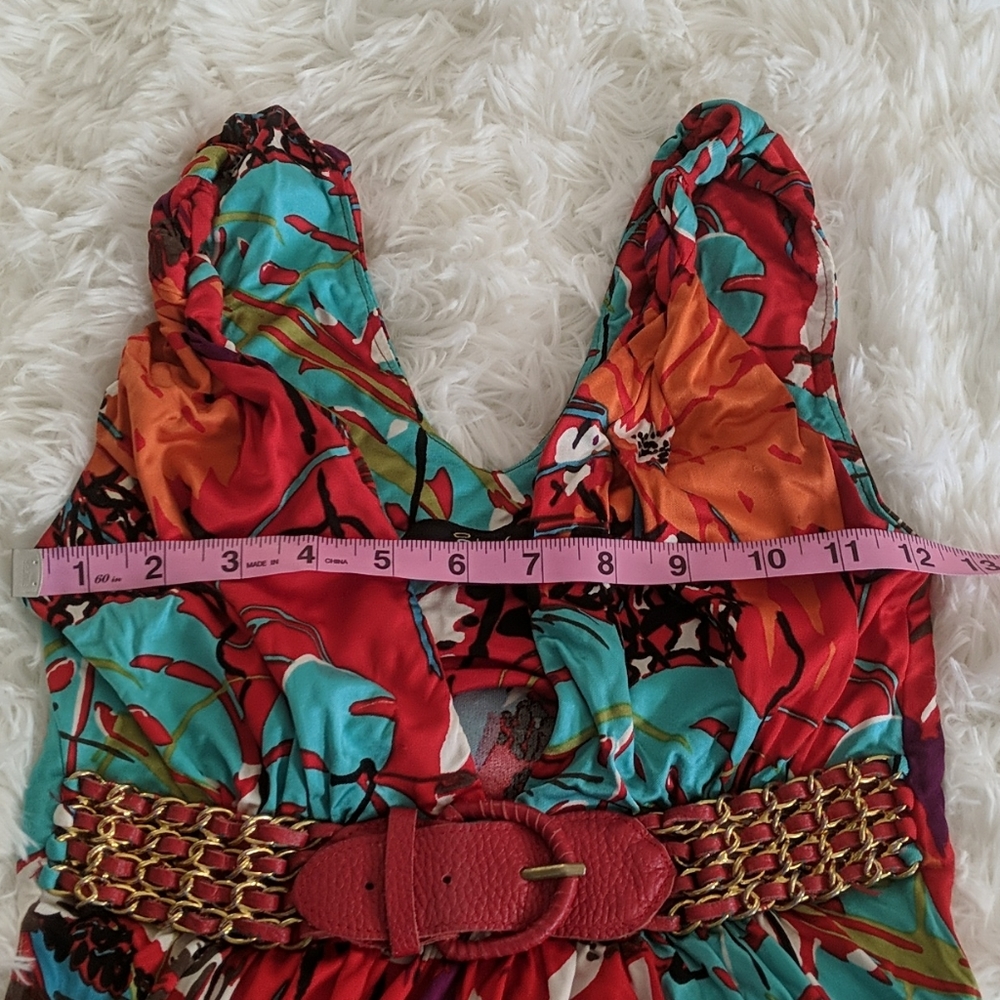 Silk plunge neck top. - Picture 6 of 8